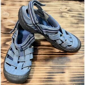 JBU By Jambu Olympia Water Ready Sandals Denim Blue Vegan Women’s Size 8 1/2